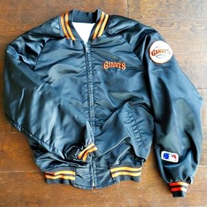 Vintage SF Giants Lightweight Satin Bomber Jacket